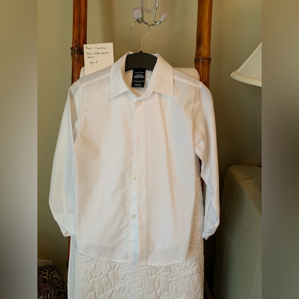 Boys - Nautica  White Button-Down Shirt